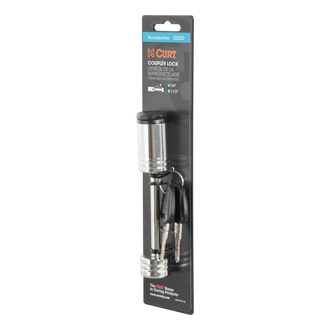 CURT 23522 1/4-in Coupler Lock - 2-1/2-in Latch Span