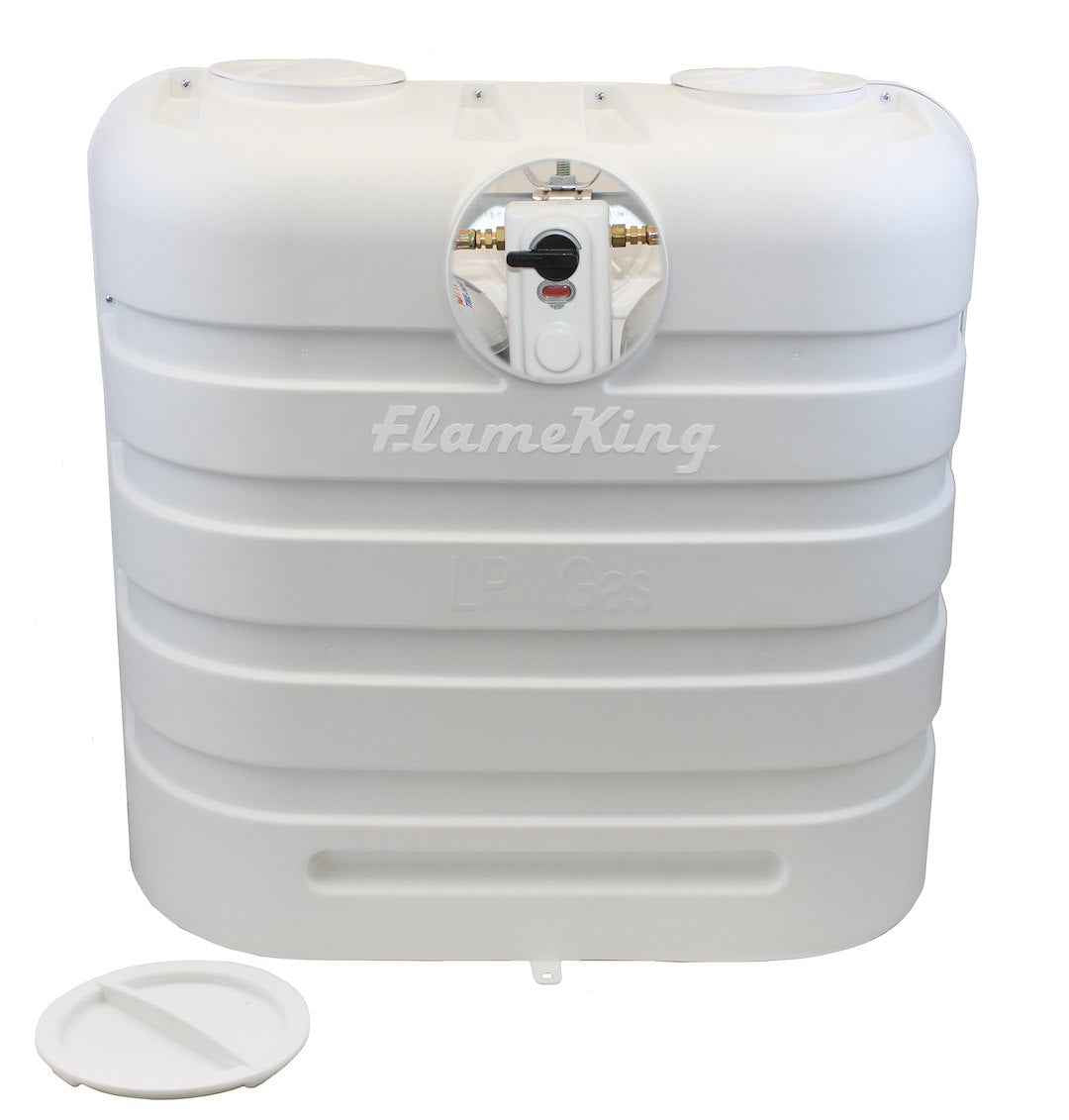 Flame King PCCRV30WHT Dual 30-lb Propane Tank Cover - White