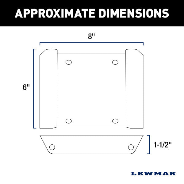 Lewmar 2023043513 Black Dovetail Anchor Mount Kit