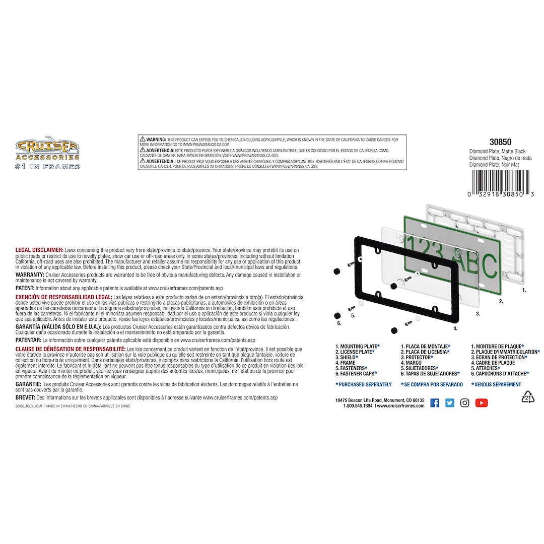 Cruiser 30850 License Plate Frame - image 2