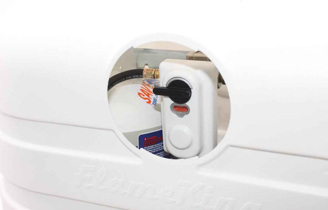 Flame King PCCRV30WHT Dual 30-lb Propane Tank Cover - White