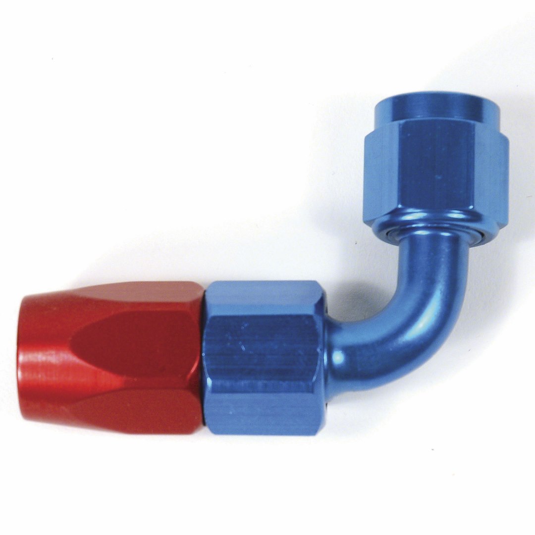 SpeedFX 511290 Red/Blue 90-Degree -12 AN Hose End