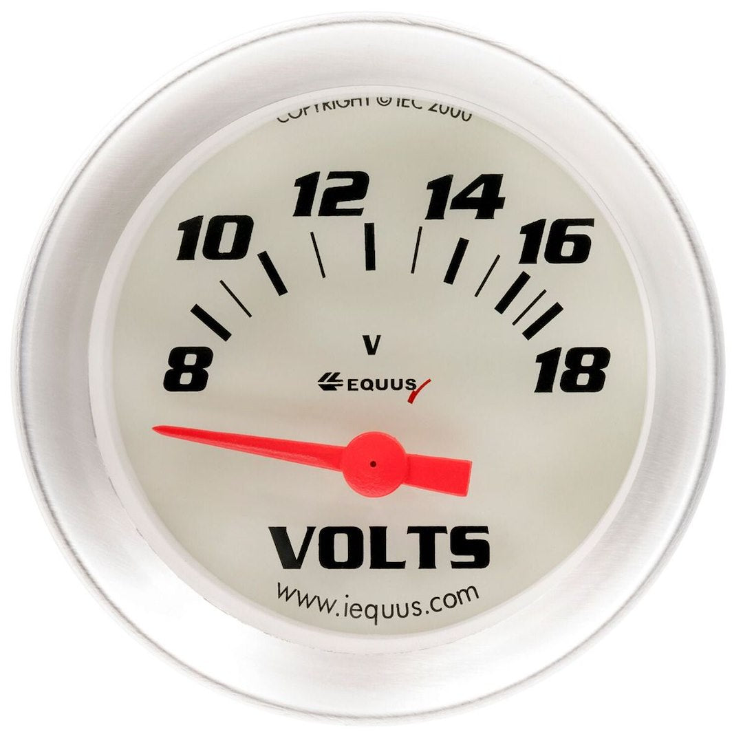Equus E8268 Voltmeter, 8–18V and 90-Degree Sweep