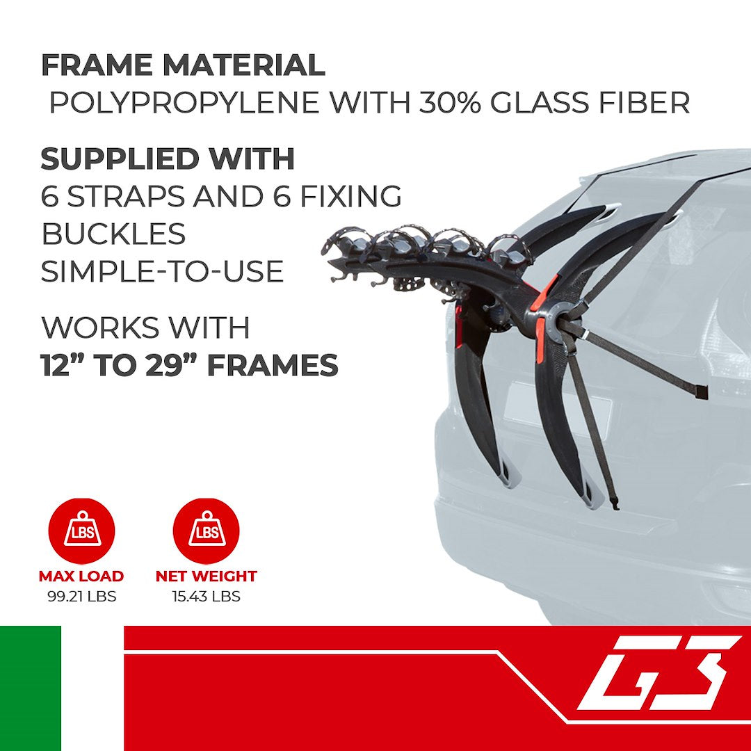 G3 S.P.A. 23.201 Premium Trunk Bike Rack