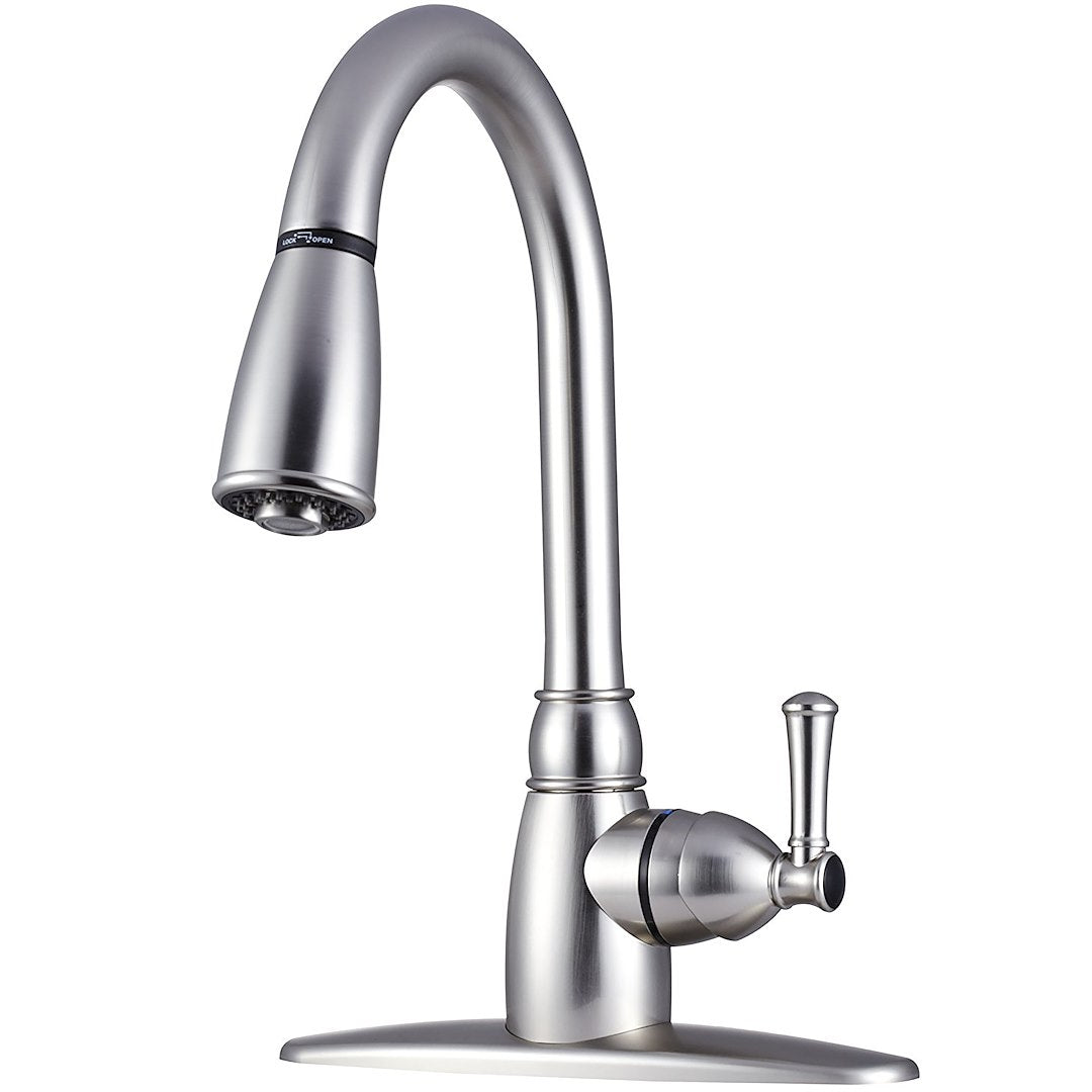 Dura Faucet DF-PK160-SN Pull-Down Kitchen Faucet - Satin Nickel