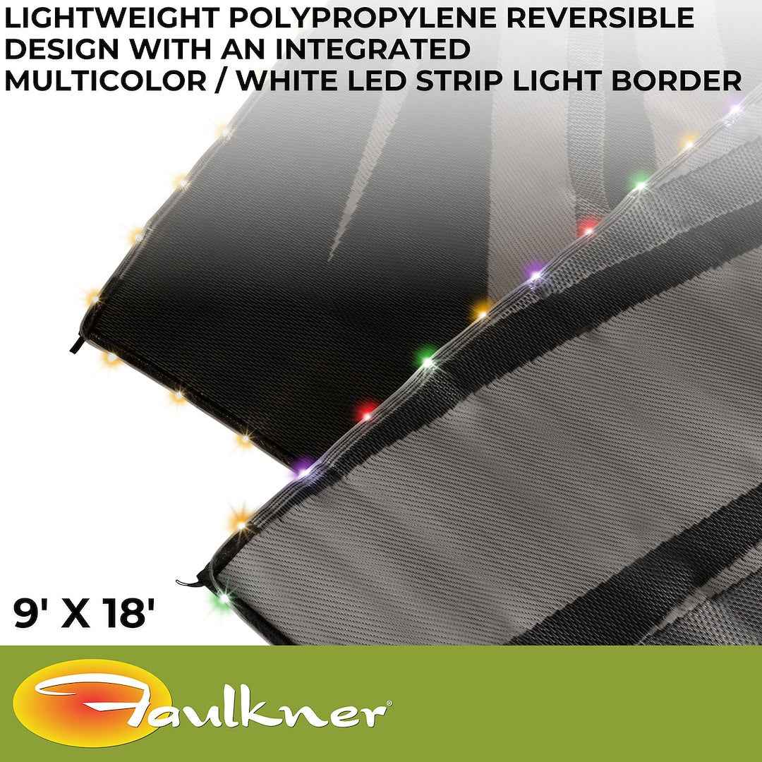 Faulkner 53025 Solar LED Patio Mat - 18 ft x 9 ft