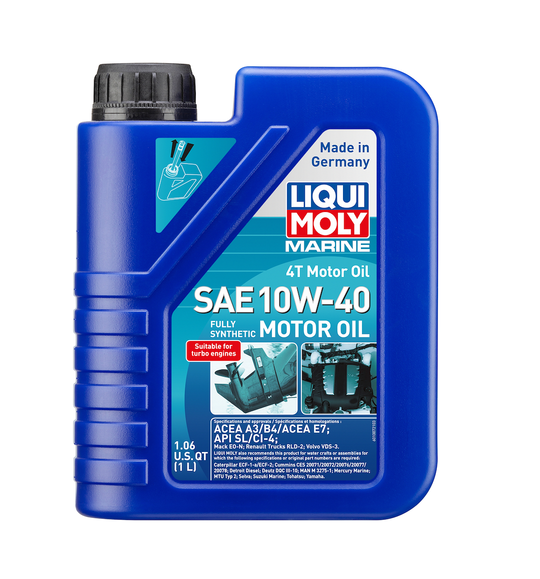 Liqui Moly 20506 Marine 4T 10W-40 Synthetic Oil