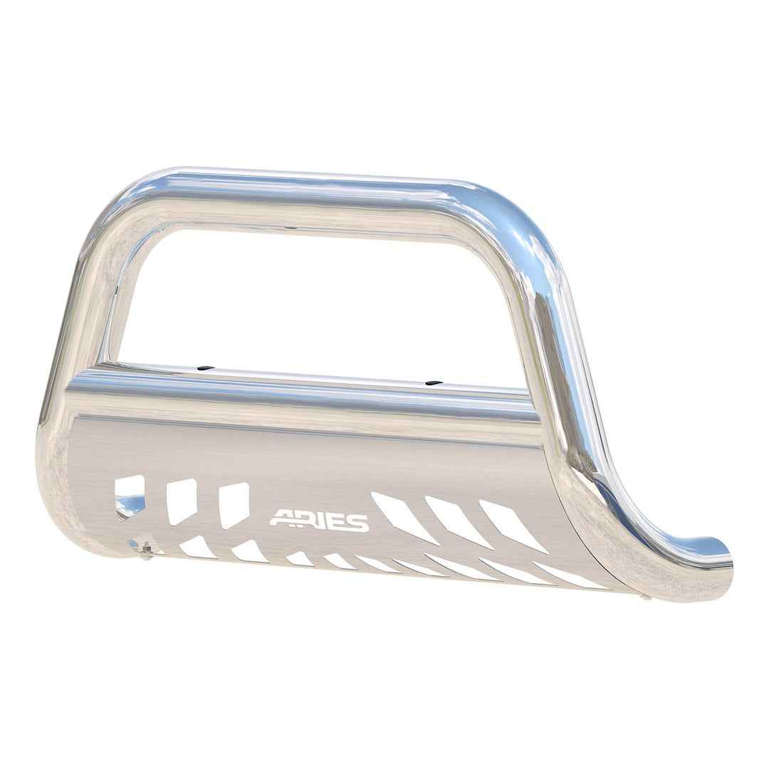 Aries 35-4017 Polished Stainless Steel 3-Inch Bull Bar with Skid Plate