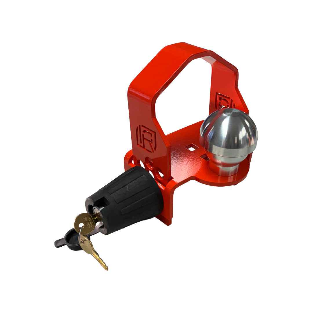 InfiniteRule 61118-BX Trailer Hitch Lock - Red/ Silver