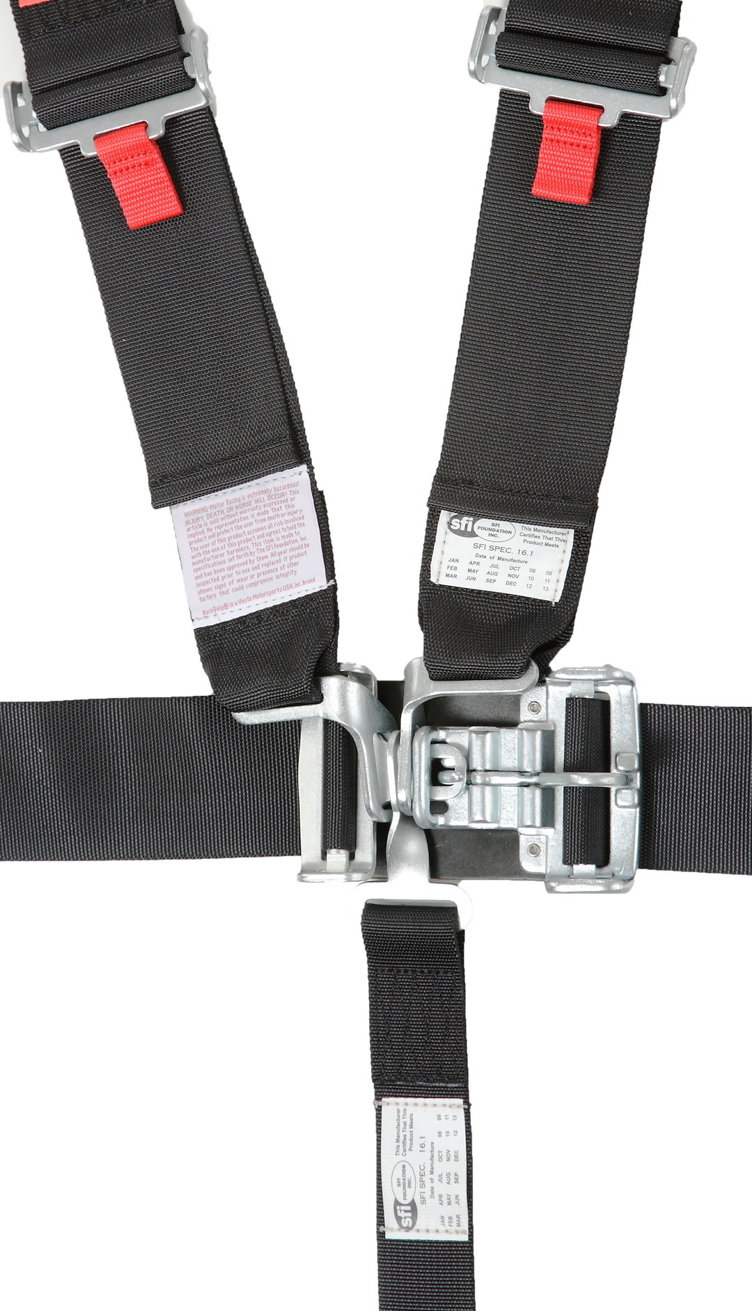 Racequip 711001 Black Five-Point Latch-and-Link Harness