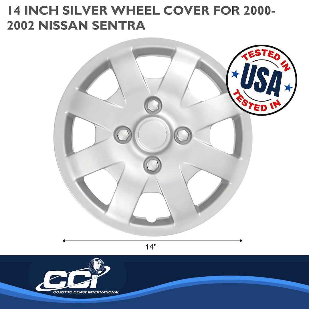 Coast To Coast 40814S Sentra 14-Inch Silver Wheel Covers