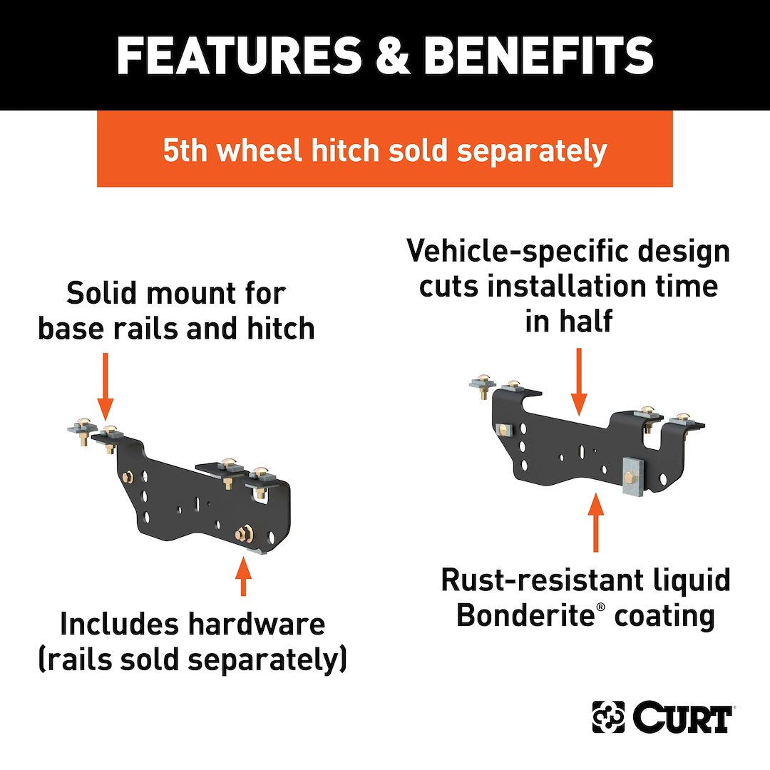 Curt 16448 Fifth Wheel Trailer Hitch Mount Kit - image 2