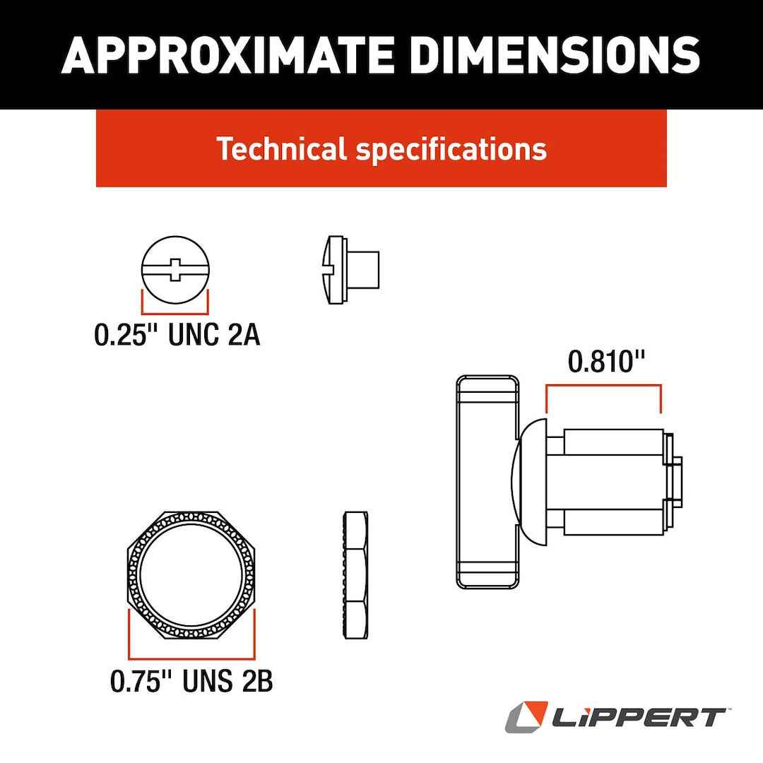 Lippert Components Access Door Latch 213112 – Color: Silver