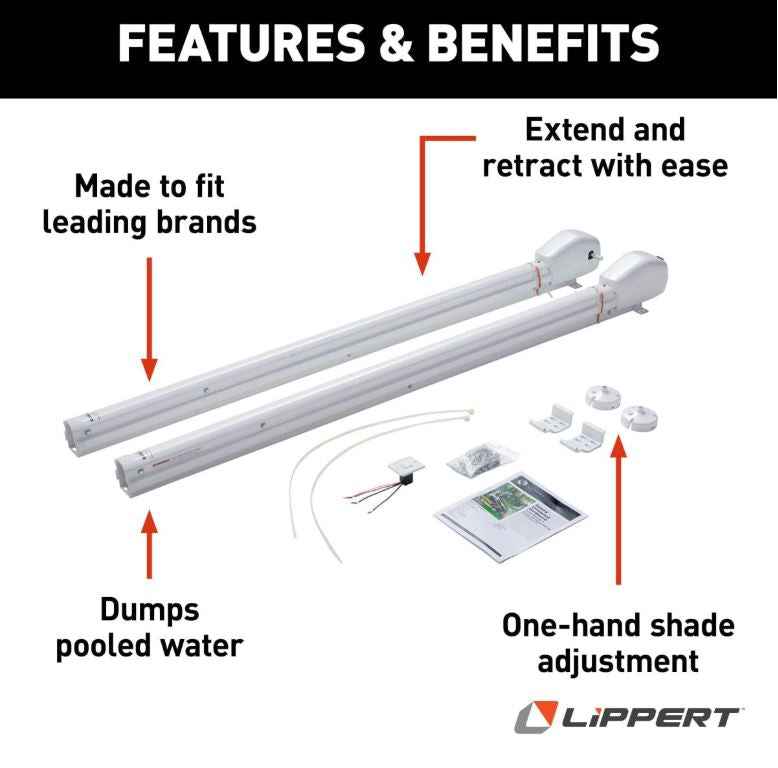 Lippert 2023052357 Solera 3000 Awning Arm Set - 63 in, White