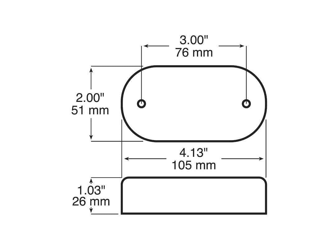 Peterson Mfg. 4.13 Inch Length X 2 Inch Width LED Clearance V180A
