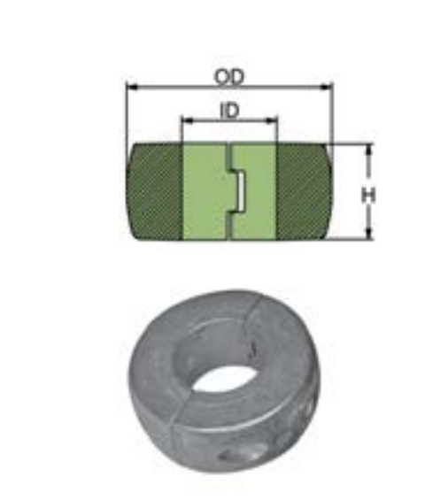 CMP Cordage CMC02AL Limited-Clearance Aluminum Anode Kit