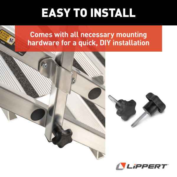 Lippert 2023024502 Solid Step Gen 3 Triple/Quad Entry-Assist Handrail