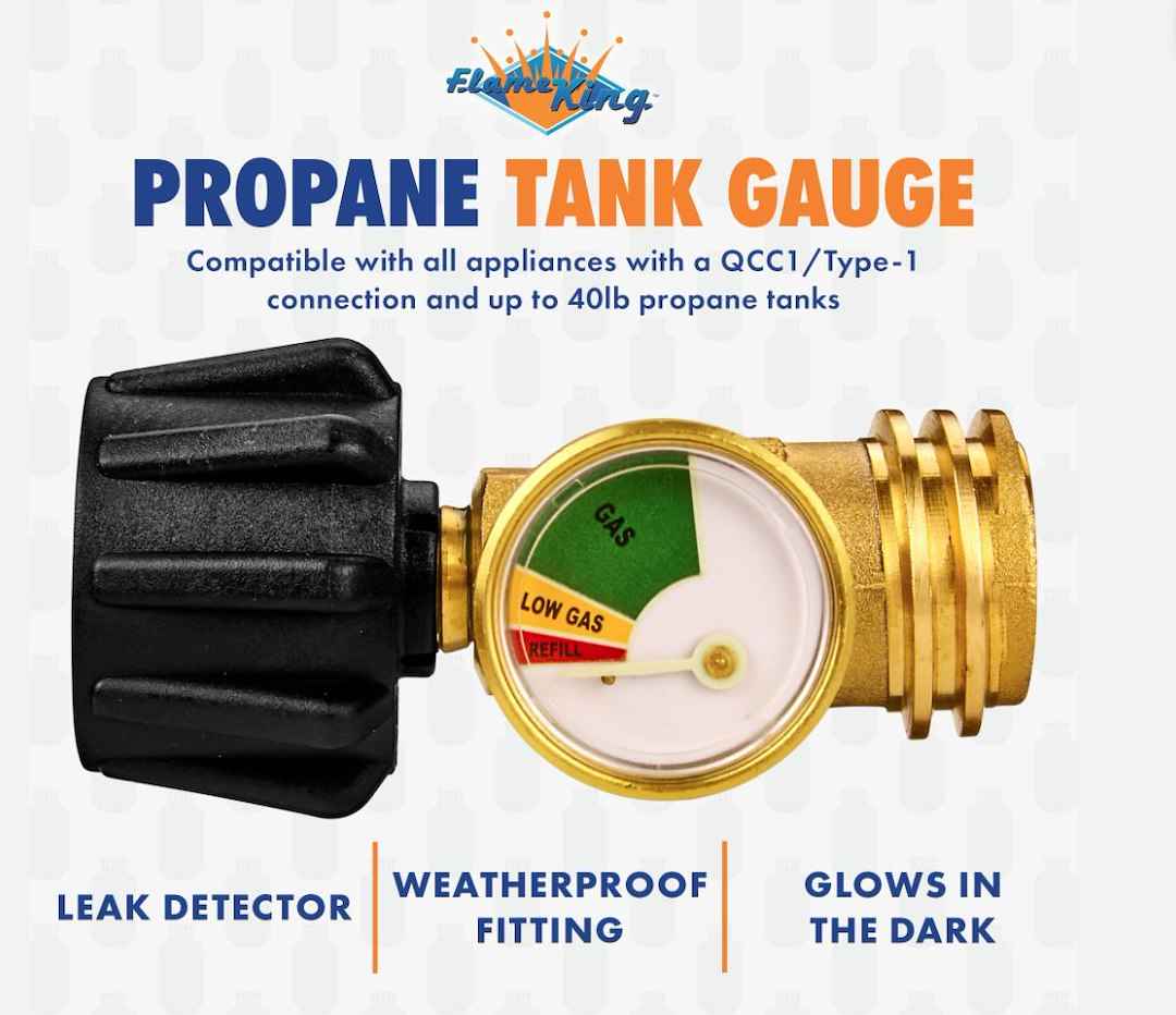 Flame King YSN212 Propane Level Indicator with Flow/Shutoff Functions
