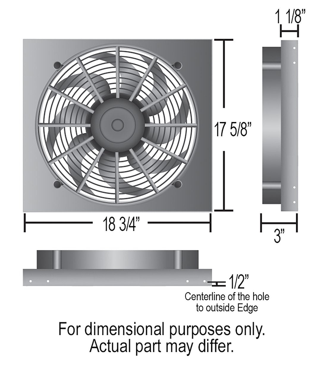 Derale 16819 17-Inch 12V Puller Fan with Aluminum Shroud - image 2