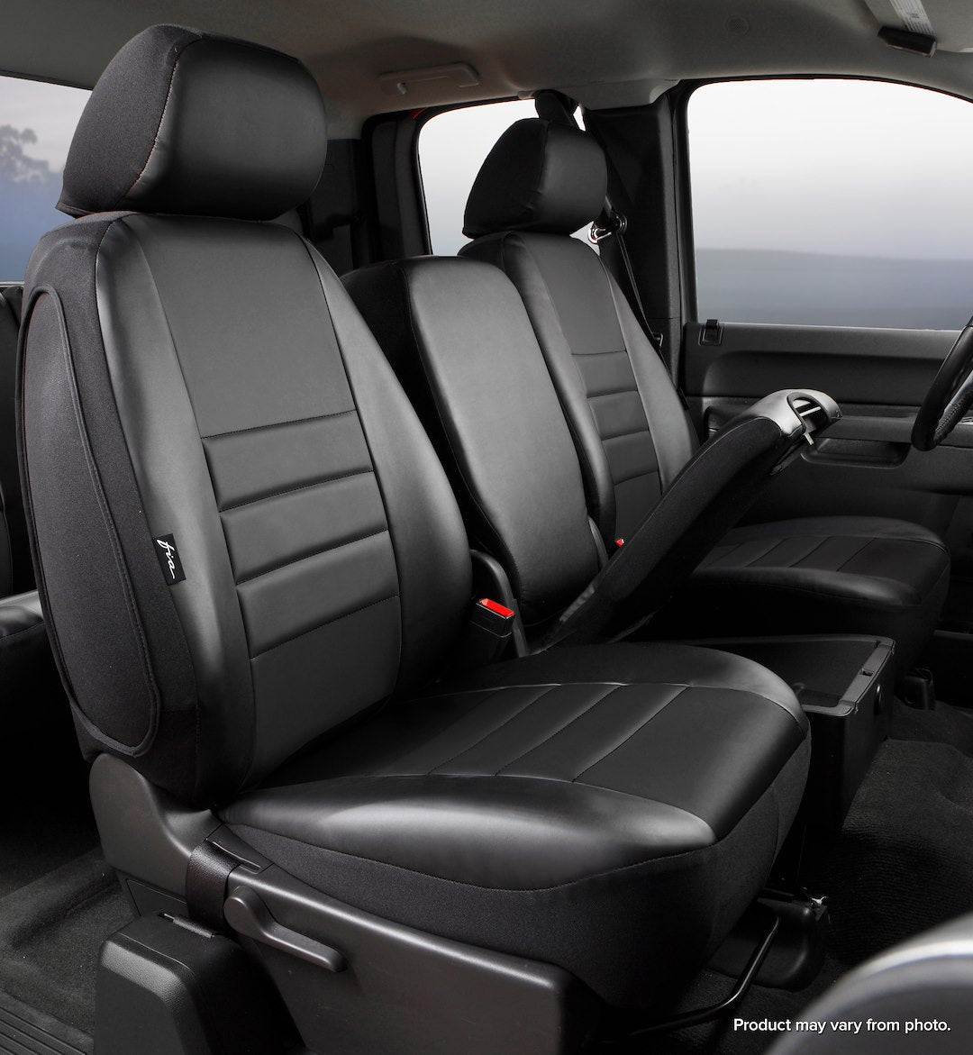 Fia SL69-58 BLK/BLK LeatherLite Custom-Fit Seat Cover