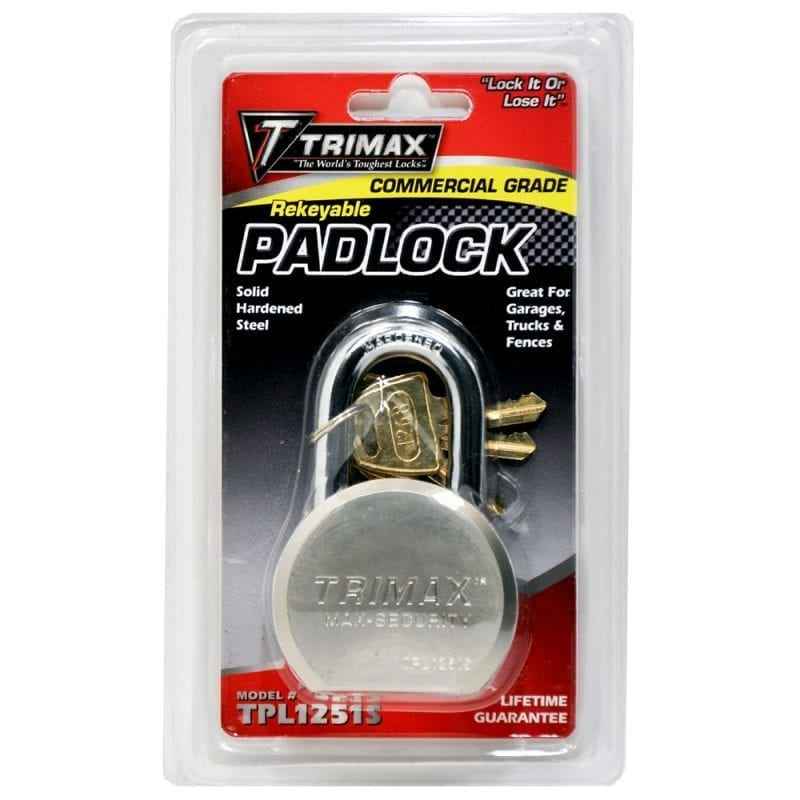 Trimax Locks TPL1251S Steel Re-Keyable Padlock