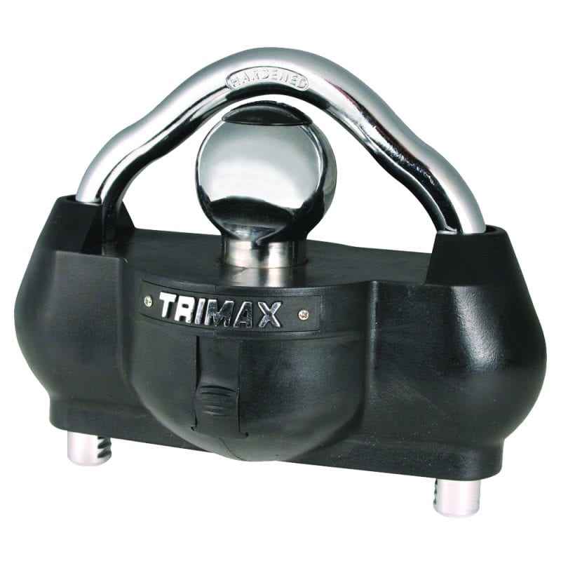 Trimax Locks MAX1002073 Ball-and-Clamp Trailer Coupler Lock - Black