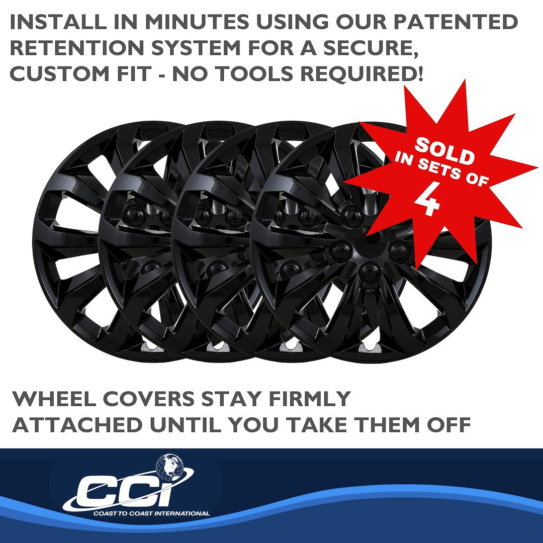 Coast To Coast 106114BLK 14-Inch Gloss-Black Wheel Covers - image 5