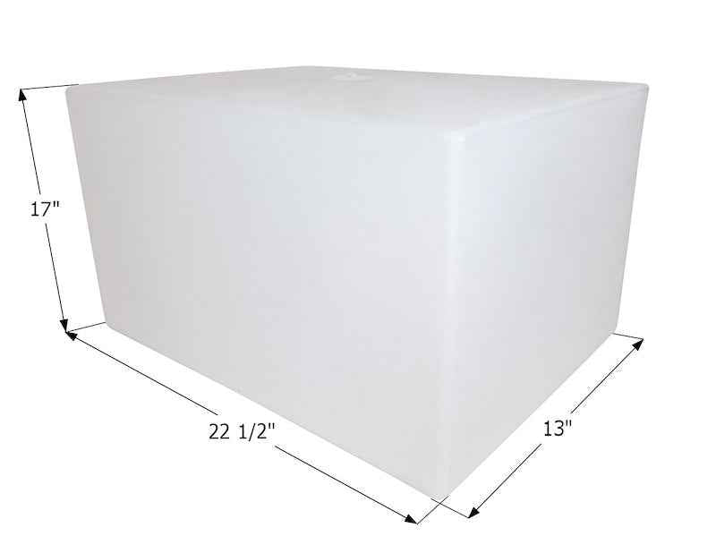 20 Gallon Fresh Water Tank 15009 – 22-1/2" W x 17" L x 13" H ICON