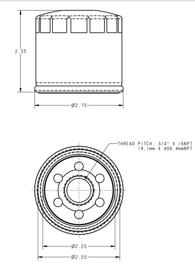 Sierra Marine Marine Series Oil Filter Canister (187897)