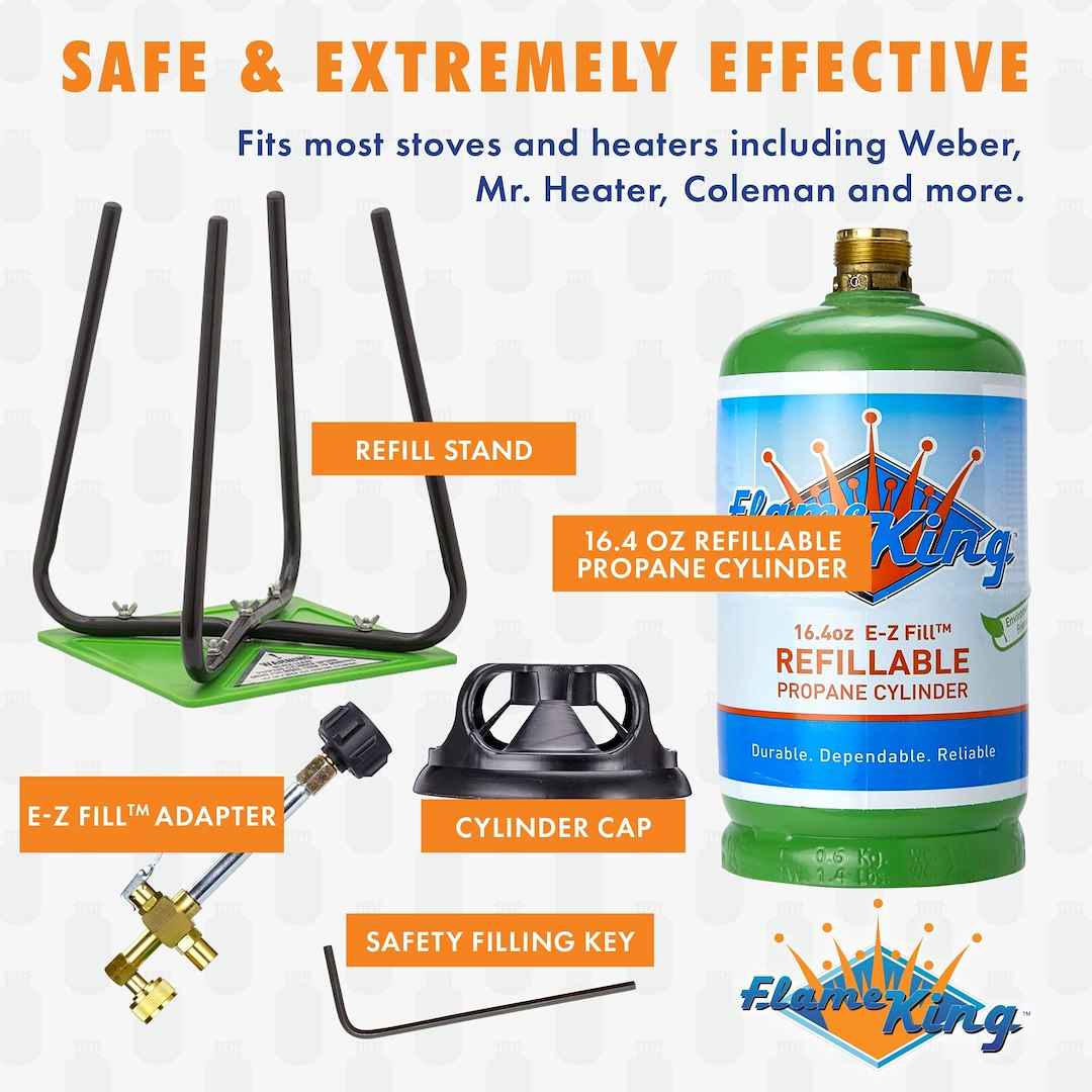 Flame King YSN1LBKT Propane Tank - 1 lb