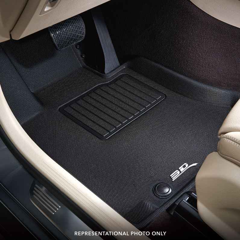 3D Mats JP00501509 KAGU 3-Piece Black Floor Liner Set