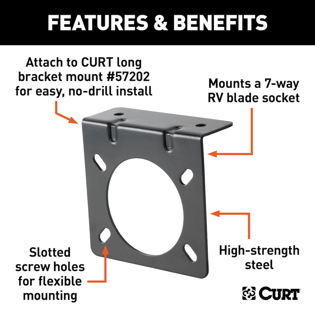 CURT Trailer Wiring Connector Mounting Bracket (58520)