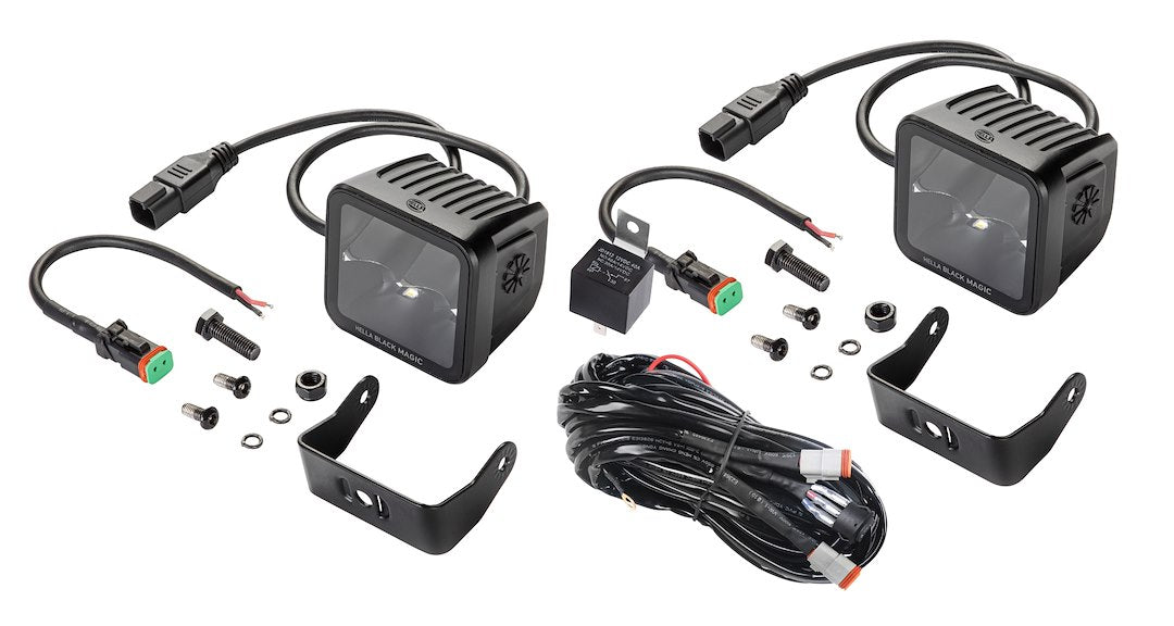 Hella 358176821 Black Magic 40W LED Cube Light Kit