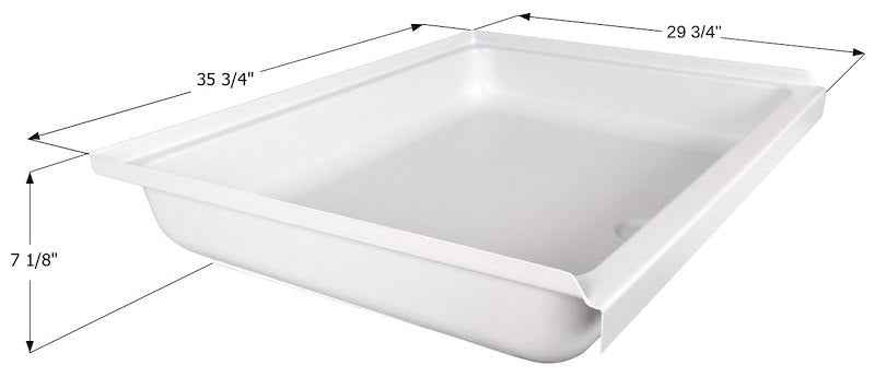 Icon 15460 SP3036 35-3/4" x 29-3/4" RV Shower Pan with Center Drain