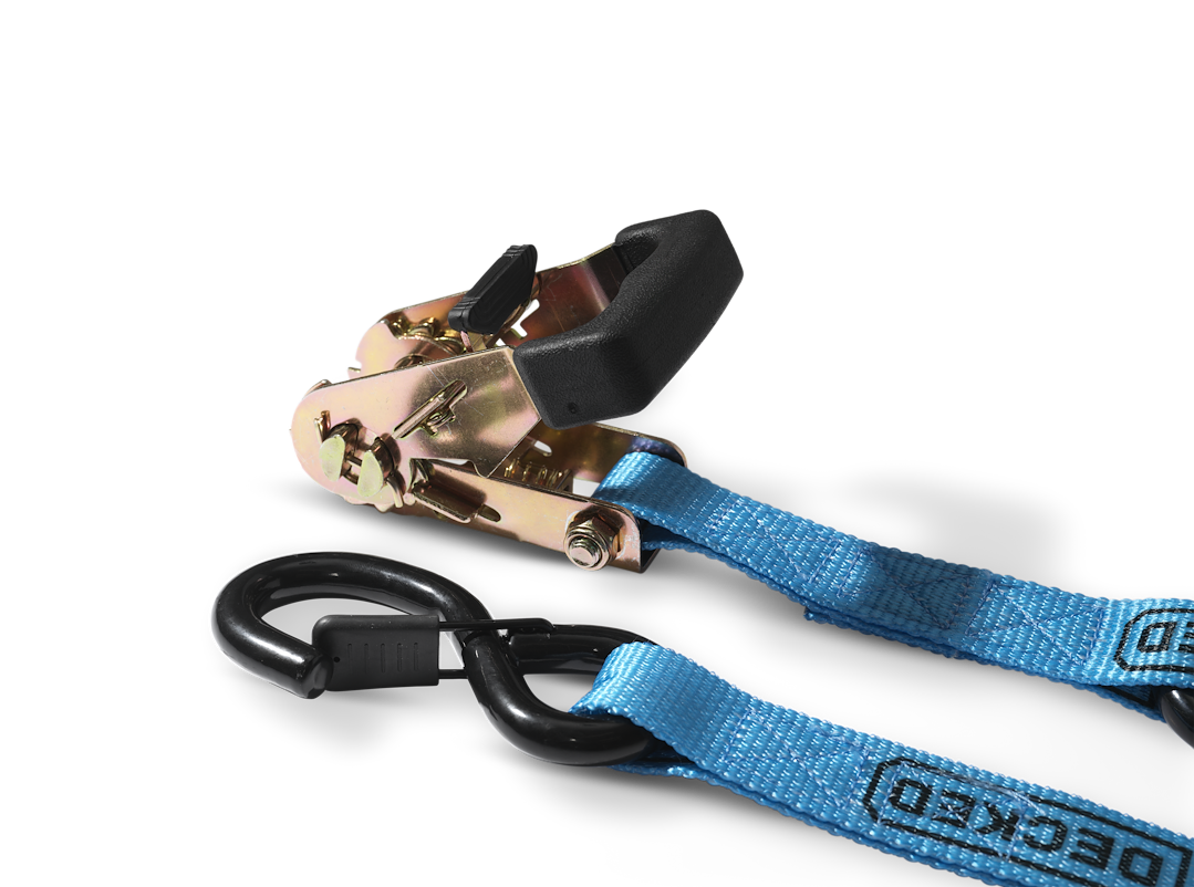 Decked A0088-Rstp-Blu Blue Ratchet Tie-Down Strap