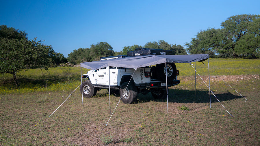 WILCO Off-Road WILAWN270-L Manual Overlanding Awning - Gray Canopy