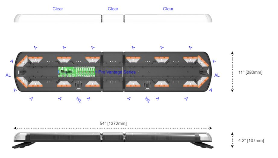 ECCO 12-50009-ES Pro Vantage 1.4-Metre LED Lightbar