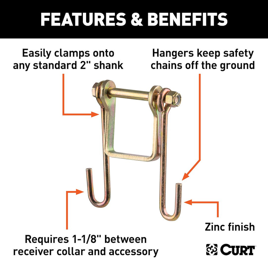CURT Trailer Safety Chain Holder (45806) – Material: Steel