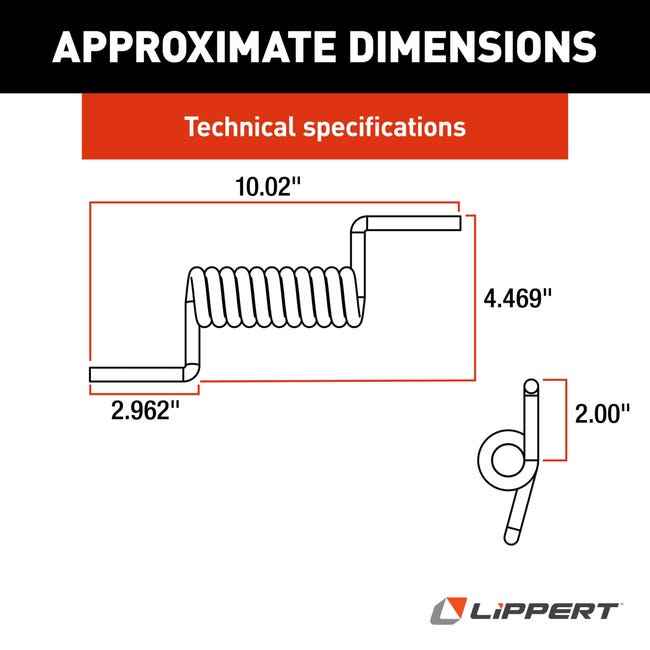 Lippert 173067 Toy-Hauler Ramp-Door Spring - Black