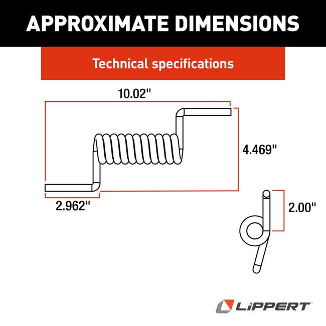 Lippert Components 173067 Trailer Ramp Door Spring - image 3