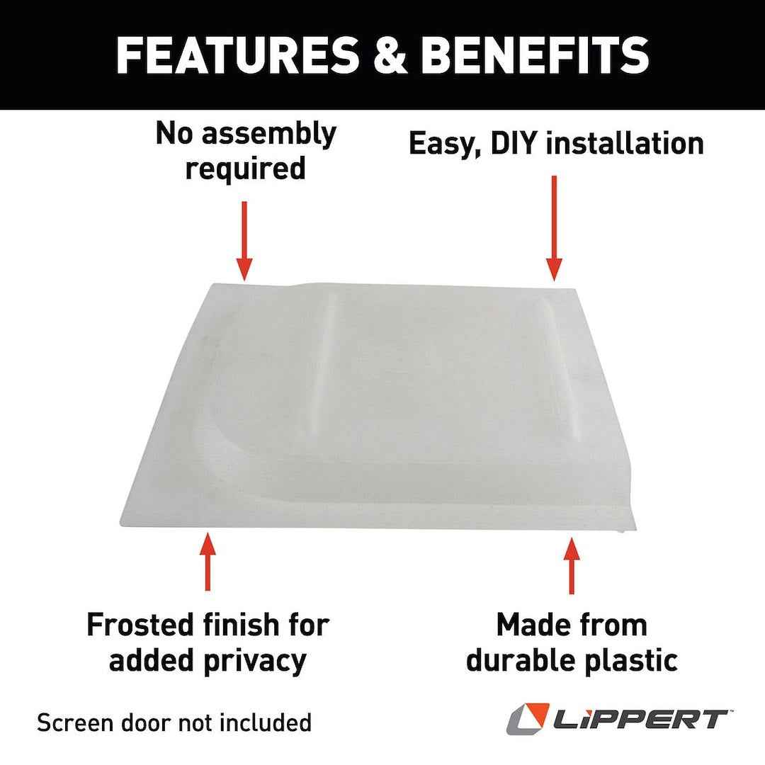 Lippert 234101 Screen-Door Slide Panel - 11.9 in, Clear