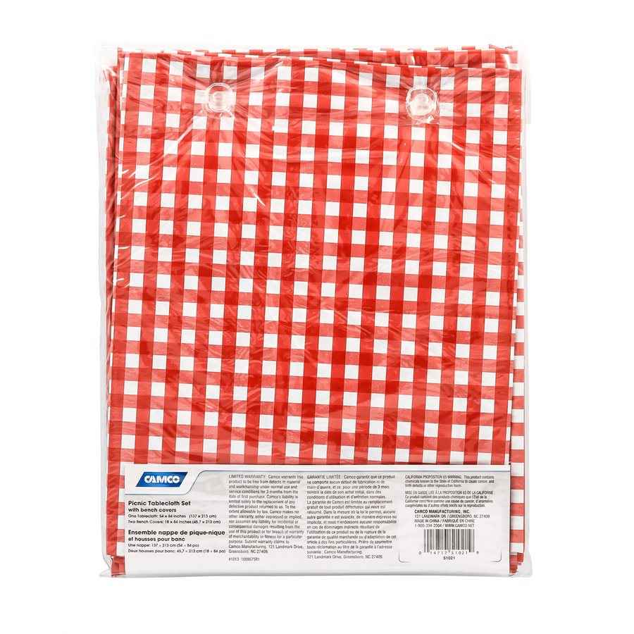 Camco Tablecloth 51021 – Size (In): 54 Inch X 84 Inch