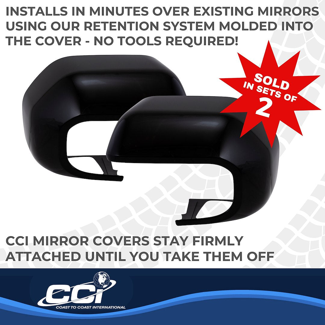 Coast To Coast MC67560BLK Gloss Black Full Mirror Cover Pair - image 4