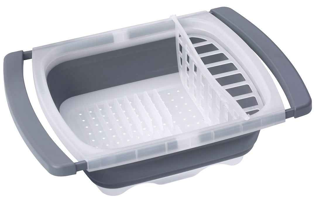 Progressive International CDD-20GY Dish Drainer - White/ Gray