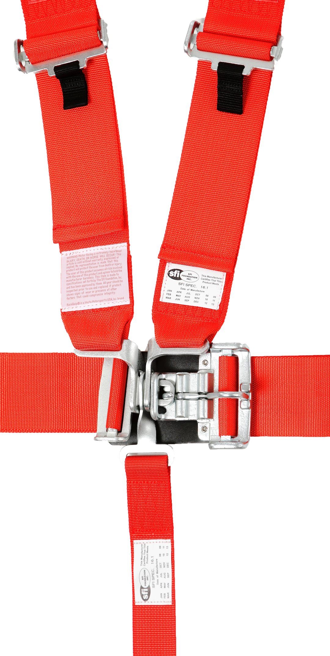 Racequip 711011 Red Five-Point Latch-and-Link Harness