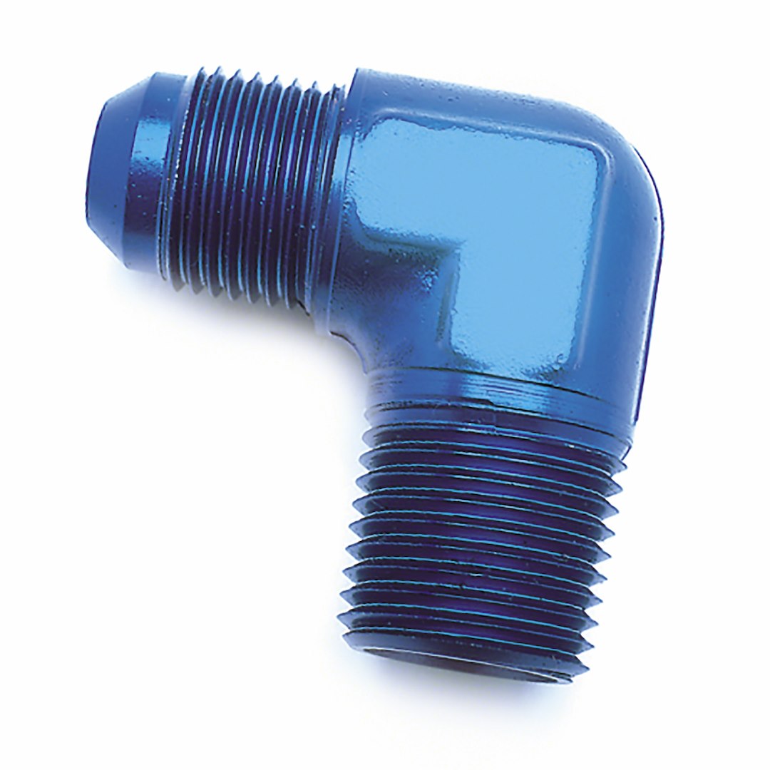 SpeedFX 560682 Blue 90-Degree -6 AN to 1/4 NPTF Elbow