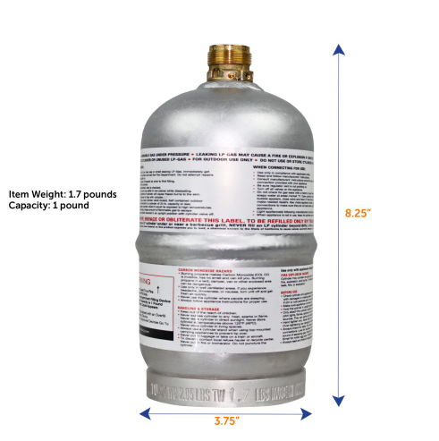 Flame King FK-1LB-ALM Propane Tank - 1 lb