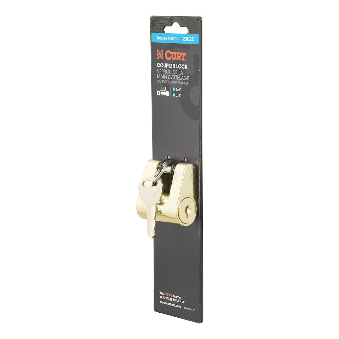 CURT Trailer Coupler Lock (23022) – Pin Size (In): 1/4 Inch