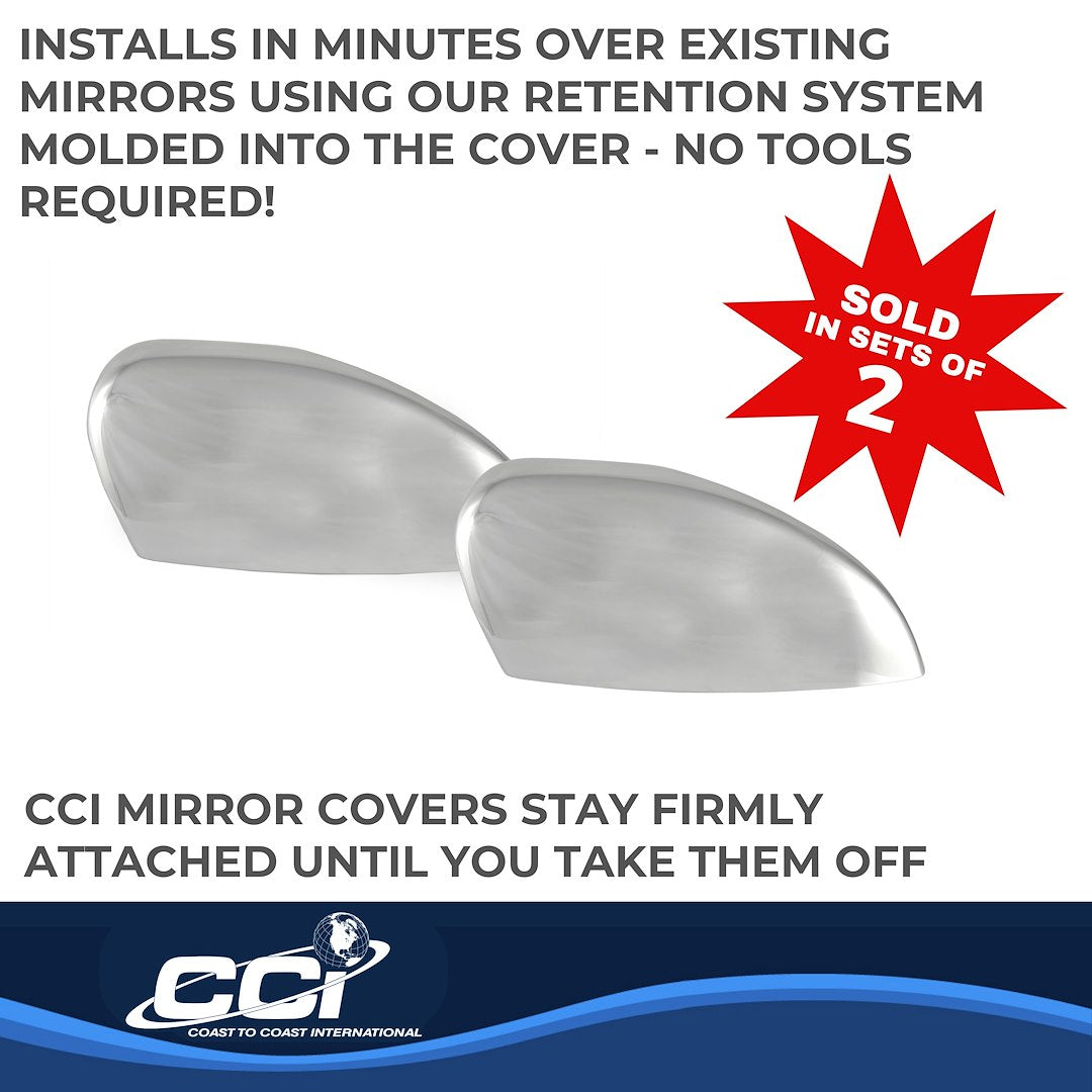 Coast To Coast MC67491 Escape Chrome Mirror Top Covers - image 3