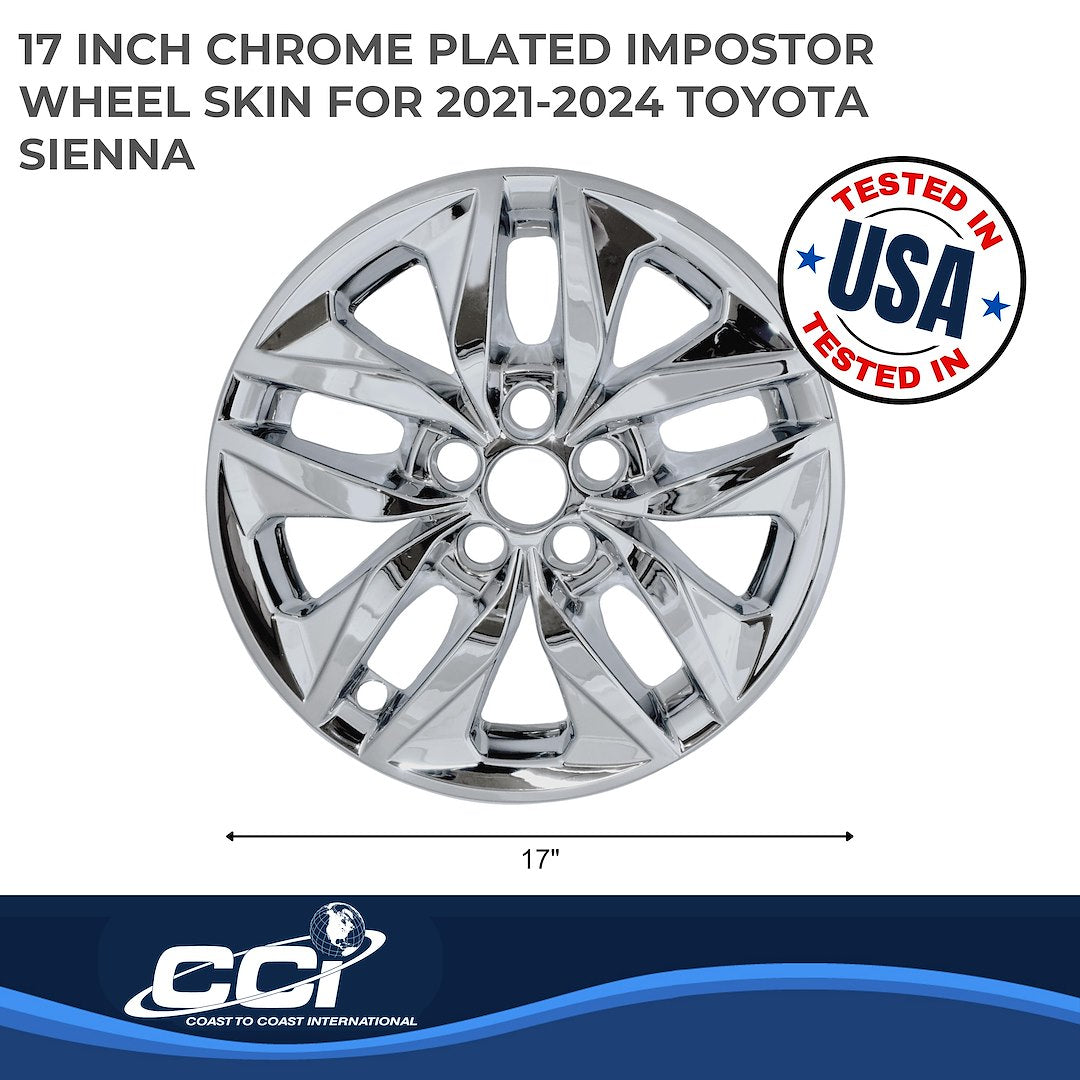 Coast To Coast IMP478X Sienna Chrome 17-Inch Wheel Skin - image 3